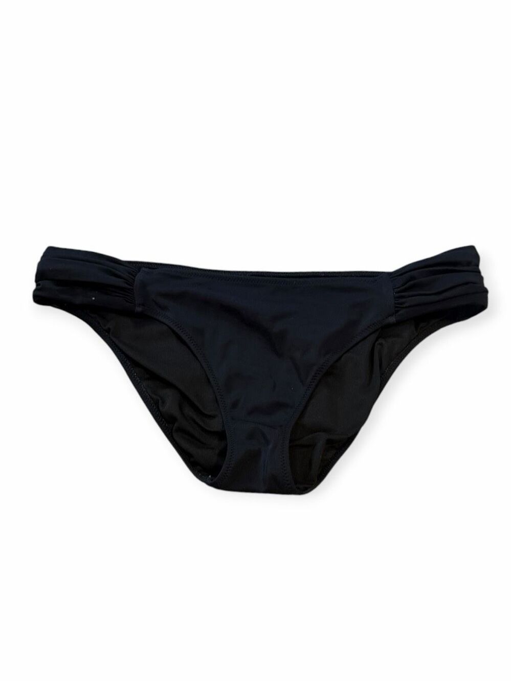 VICTORIA’S SECRET The Knockout Black Ruched Bikini Bottom Medium